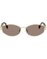 Fendi - Eyewear Oval Frame Sunglasses - Lyst