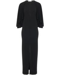 Chloé - Cape-Design Crepe Dress - Lyst