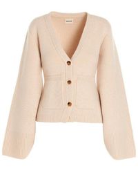 KHAITE - Scarlet Buttoned V-Neck Cardigan - Lyst