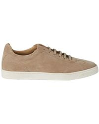 Brunello Cucinelli - Round Toe Lace-Up Sneakers - Lyst