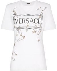 Versace - Yang Mi's Logo T-Shirt With Round Collar - Lyst