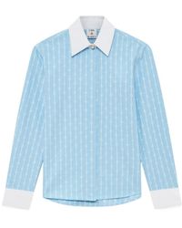 CASABLANCA - Pinstripe Long-Sleeved Shirt - Lyst