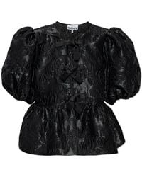 Ganni - Floral Motif Top - Lyst