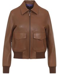 Ralph Lauren - Sullivan Bomber Leather Jacket - Lyst