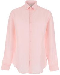 Calvin Klein - Slim Fit Linen Shirt - Lyst