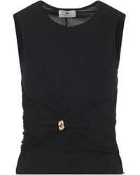 Elisabetta Franchi - Jewel-Detail Sleeveless Jersey Top - Lyst