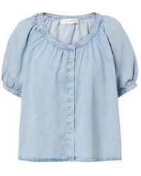 FRAME - Resort Gathered Cotton-Blend Shirt - Lyst