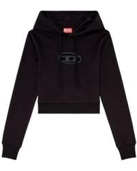 DIESEL - F-Slimmy-Hood-Od Cut-Out Oval D Logo Hoodie - Lyst