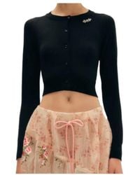 Simone Rocha - Embellished Cropped Cardigan - Lyst