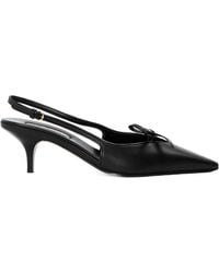 Miu Miu - Logo Bow Kitten Slingbacks - Lyst