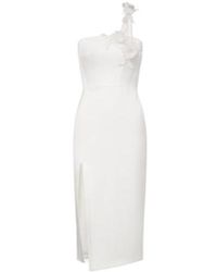 David Koma - Floral-Applique Bustier Dress - Lyst