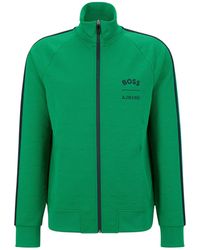 BOSS - Solid Color Minimalist Sports Hooded Coat - Lyst