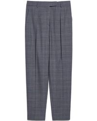 Max Mara - Studio Checked Straight Leg Trousers - Lyst