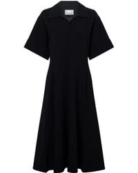 Jil Sander - Paneled Crepe Midi Dress - Lyst