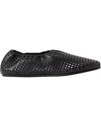 St. Agni - Perforated Leather Ballet Flats - Lyst