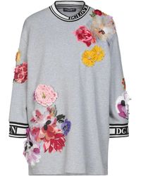 Dolce & Gabbana - Solid Color Crew Neck Long-Sleeve Sweatshirt - Lyst