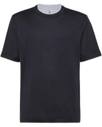 Brunello Cucinelli - Crewneck Straight Hem T-Shirt - Lyst