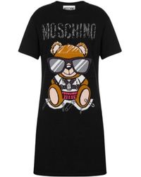 Moschino - Round Neck Short-Sleeved Dress - Lyst