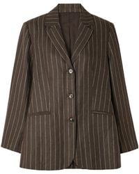 Posse - Pinstripe Single-Breasted Blazer - Lyst