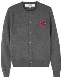 COMME DES GARÇONS PLAY - Comme Des Garçons Play Crewneck Knitted Cardigan - Lyst