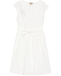Woolrich - Belted Poplin Short Dress - Lyst
