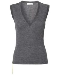 Fendi - Melange Wool Ribbed Top - Lyst