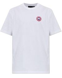 Canada Goose - Logo Patch Crewneck T-Shirt - Lyst