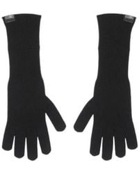 MM6 by Maison Margiela - Logo Detailed Ribbed Gloves - Lyst