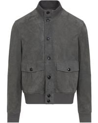 ZEGNA - Buttoned Leather Jacket - Lyst