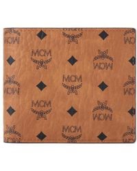 MCM - All-Over Logo Printed Bi-Fold Wallet - Lyst
