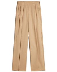 Golden Goose - Logo Patch Pleated Pants - Lyst