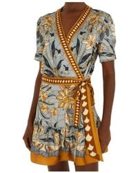 FARM Rio - Stained Glass Beauty Wrap Mini Dress - Lyst
