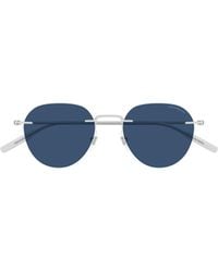 Montblanc - Eyewear Oval Frame Sunglasses - Lyst