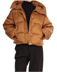 Pinko - Love Birds-Appliqué Padded Puffer Jacket - Lyst