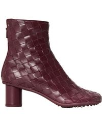Bottega Veneta - Solid Color Ankle Heeled Boots - Lyst