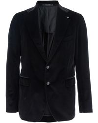 Tagliatore - Single Breasted Velvet Blazer - Lyst