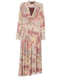 Etro - Paisley Print Wrap Dress - Lyst