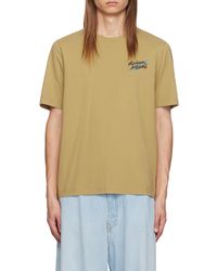 Maison Kitsuné - Maison Kitsuné Logo-Embroidered Crewneck T-Shirt - Lyst