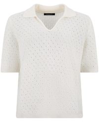 Fabiana Filippi - Short-Sleeved Knitted Polo Shirt - Lyst
