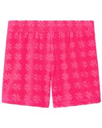 Tory Burch - Terry Jacquard Logo Shorts - Lyst