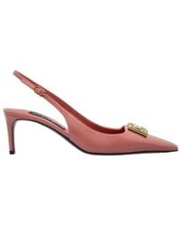 Dolce & Gabbana - Dg Plaque Slingback Pumps - Lyst