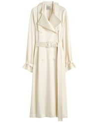 TOTEME - Totême Double Breasted Belted Trench Coat - Lyst