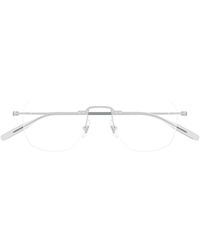 Montblanc - Eyewear Rectangle Frame Glasses - Lyst