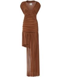 Christopher Esber - Ruched Asymmetric Maxi Dress - Lyst