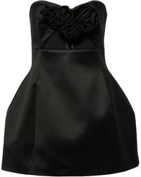 Magda Butrym - Floral-Applique Bustier Minidress - Lyst