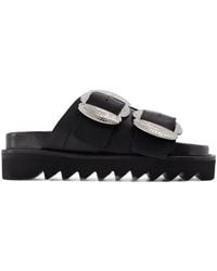 Toga - Buckle Leather Sandals - Lyst