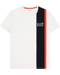 EA7 - Logo Printed T-Shirt With Round Neck - Lyst