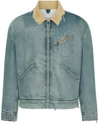 Maison Margiela - Zip-Up Denim Bomber Jacket - Lyst