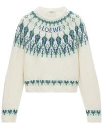 Loewe - Round-Neck Wool Blend Sweater - Lyst
