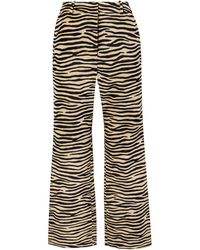Rabanne - Zebra-Print Casual Pants - Lyst